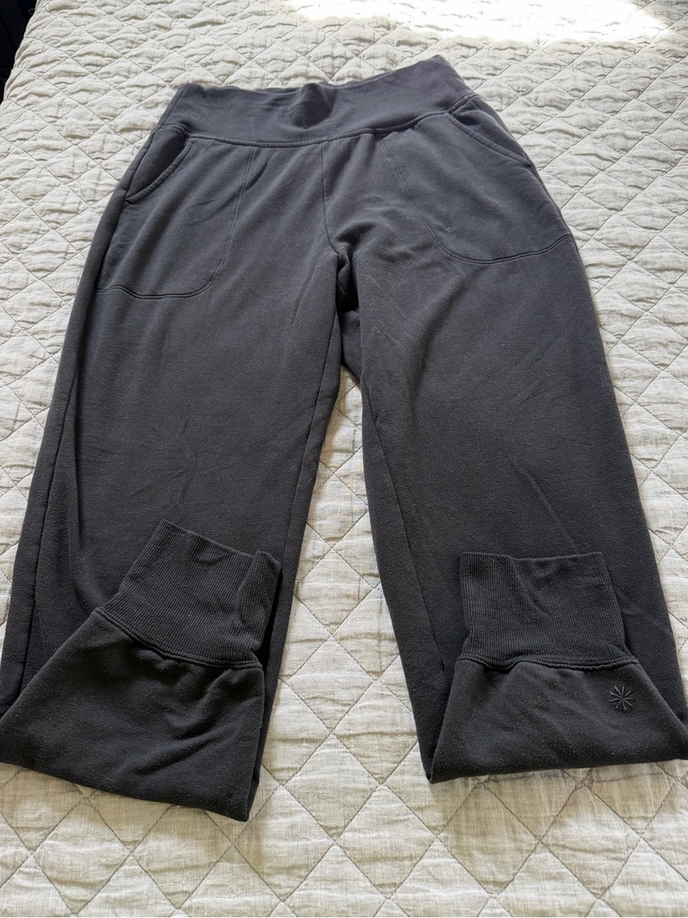 Athleta Black Cozy Cuffed Joggers